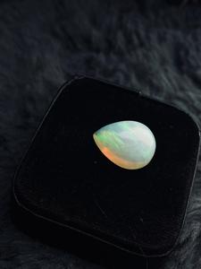Natural Ethiopian <b>Opal</b> Pear Cut Cabochon Multi Color Fire Flashy Loose Gemstone No Treatments for Jewelry - Product Image 3