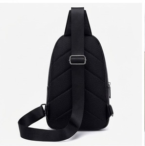 Men's Genuine Leather Sling Bag Crossbody <b>Chest</b> Pack Travel Shoulder Bag - Product Image 2