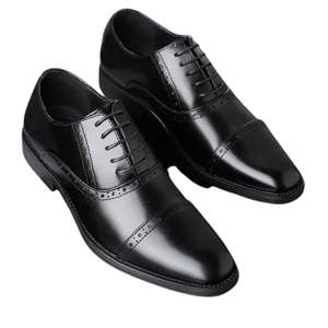 Chaussures en cuir véritable pour hommes, vente en gros, bout rond, fabrication OEM, exportation mondiale, approvisionnement en vrac pour la mode - Product Image 1