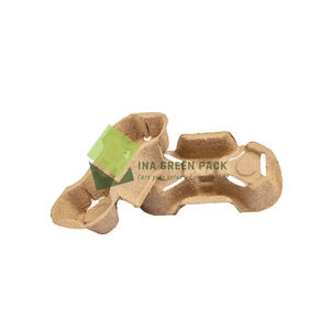 Takeaway Carrier <b>Cheap</b> Price Cup Holder Tray Coffee Vietnam <b>Paper</b> Pulp Drink Tray OEM ODM - Product Image 1