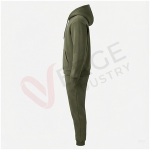 Conjunto Deportivo con Capucha para Hombre, Color Verde Oliva, Manga Larga, Corte Regular, Transpirable, para Otoño - Product Image 3