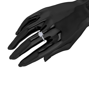 Anillo de Plata 925 de Lujo para Mujer, Regalo de Boda, 1.225 Quilates, Claridad VS, Diamante Cultivado en Laboratorio, Color EF, Corte Brillante, Bañado en Rodio 17 - Product Image 2