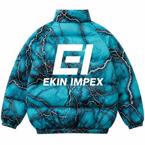เสื้อแจ็คเก็ตบุใยโพลีเอสเตอร์ 100% แห้งเร็ว สีเขียวอมฟ้า แบบมีซิปเต็มตัว สไตล์สตรีทแวร์ สำหรับฤดูหนาว  รับสกรีนโลโก้ได้ |   มืออาชีพ - Product Image 2