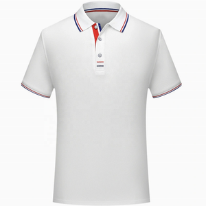 2024เสื้อยืดผู้ชายผ้าคอตตอน100% ระบายอากาศแห้งเร็วเสื้อโปโลผ้าถักนุ่มสีพื้น - Product Image 3