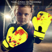 Guantes de Boxeo Profesionales con Cordones, Agarre Ergonómico, PU, para Boxeo, MMA, Muay Thai, Sparring y Kick Boxing