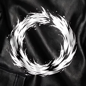 Veste à capuche unisexe en cuir PU à manches longues avec motif circulaire imprimé, style hiver, légère, séchage rapide, respirante - Product Image 3