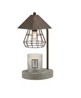 Lampe chauffe-bougie électrique haute performance avec variateur d'intensité et minuterie, bras métallique, abat-jour en verre premium, lampe de bureau pour bougies parfumées