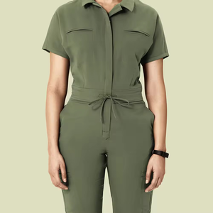 Uniforme y Traje de Enfermería de Poliéster Tejido de Secado Rápido para Enfermeras, Doctores, Personal de Farmacia y Trabajadores de Salones de Belleza - Product Image 3