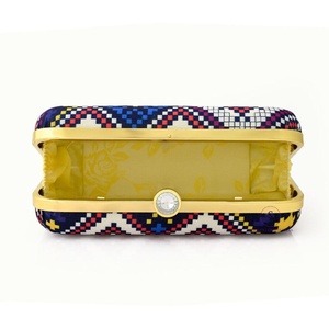 Indian Handmade Women's Embroidered Multicolcolr Clutch Purse Evening Clutch <b>Bag</b> with Detachable Chain Strap for women Hand <b>Bag</b> - Product Image 5