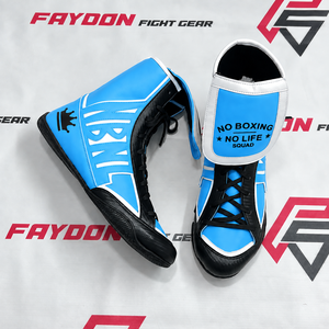 Chaussures de boxe personnalisées OEM No Boxing No Life, semelle plate, antidérapantes, pour la lutte, unisexes - Product Image 3