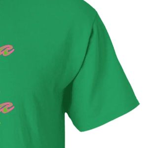 เสื้อเชิ้ตปักลายลำลองสำหรับสุภาพสตรีพร้อมลวดลายแนวตั้งสีดำสีเขียวสีเทาสีแดงสีขาวสีชมพูแขนสั้นคอกลมแฟชั่นเสื้อยืด - Product Image 3