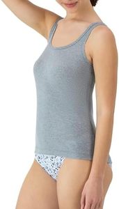 Latest Custom Women's Solid Color Cotton Tank Tops O-Neck Knitted Breathable Casual Sleeveless Regular Length <b>White</b> Gray Black - Product Image 4