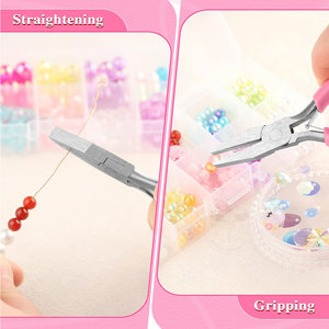 Alicates de Joyería Mini de 5 Pulgadas - Tipo Pico de Pato con Mordazas Lisas con Resorte para Fabricación de Joyas, Doblado de Alambre y Herramientas Manuales DIY - Product Image 3
