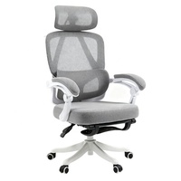 Chaise de bureau ergonomique en maille pivotante avec appui-tête réglable 8D, chaise de travail inclinable pour la pause déjeuner des employés