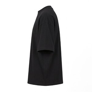 T-shirt Homme Oversize Noir à Épaules Tombantes en Coton Lourd, Prix Usine, Vente en Gros, Fournisseur OEM Personnalisé, Séchage Rapide, Vêtement d'Été - Product Image 3