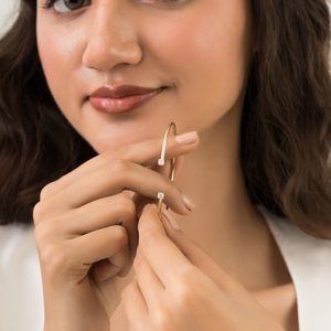 Bracelet ouvert empilable tendance en or jaune véritable 14 carats avec diamant naturel taille brillant rond de 3,5 mm – Bijoux les plus vendus - Product Image 4