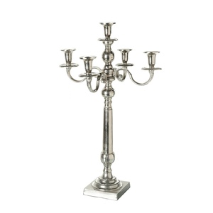 Rustic Finish Iron Candelabra <b>Candle</b> <b>Holder</b> For Festive Decor And Charming Home Interior Styling Display - Product Image 1