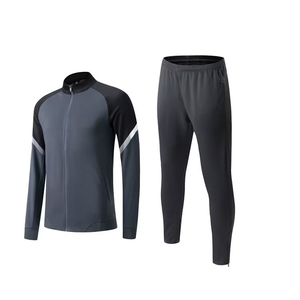 Ensemble de survêtements de sport en molleton 100 % coton, design robuste, fermeture éclair intégrale, respirant, qualité internationale pour l'hiver - Product Image 5