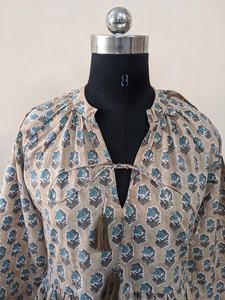 ชุดเดรสยาวผ้าฝ้ายอินเดียลำลองเดรสพิมพ์ลายดอกไม้ปักลายดอกไม้กระโปรงยาวชุดเดรสตัวยาวแม็กซี่แต่งลายดอกไม้ - Product Image 3