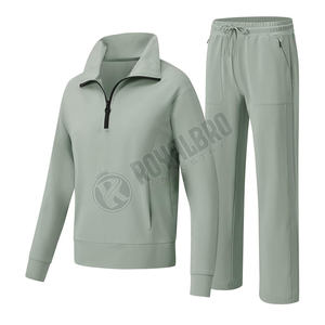 Combinaisons de jogging pour femmes-2 pièces-Vêtements de voyage-Survêtements-Ensembles de salon-Ensemble assorti-Sweatshirts courts pour femmes - Product Image 1