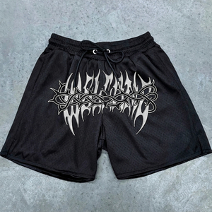 High Quality Fashion Custom Printed Quick Dry <b>Men's</b> Drawstring Customizable Embroidered <b>Summer</b> <b>Man</b> OEM Custom Mesh Shorts - Product Image 1