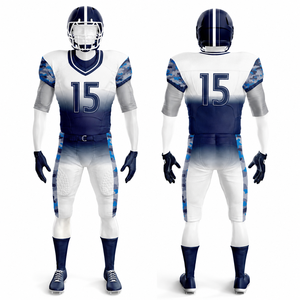 Conjunto de Uniforme de Fútbol Americano Personalizado de Moda, Transpirable, de Secado Rápido, Jersey de Equipo OEM ODM, Ropa Deportiva Sublimada al por Mayor - Product Image 3