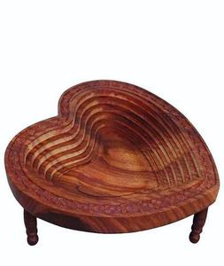 Eco-Friendly Collapsible <b>Bamboo</b> Fruit Basket Dried Fruit Wooden Basket <b>Bamboo</b> Food Tray Turns Into Wooden Snack Basket - Product Image 5