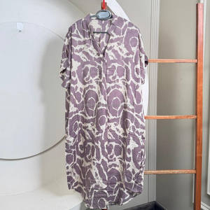 Wholesale Big Mama Oversized Modal Fashionable Mini <b>Dress</b> for Women's Summer Loose Fit Abstract Print Short Sleeve Casual Wear - Product Image 5