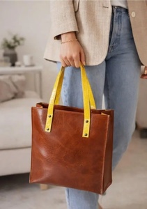 Sac fourre-tout de luxe bohème en cuir PU pour femme, fait main, grande capacité, avec fermeture éclair, prêt à être expédié – Vente chaude - Product Image 2