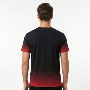 T-shirt bicolore dégradé pour hommes en gros, personnalisable avec logo et marque - Product Image 4