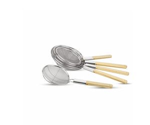 Passoire de cuisine en acier inoxydable de qualité supérieure avec poignée en acier inoxydable (ensemble multi-tailles) – Compatible lave-vaisselle - Product Image 1