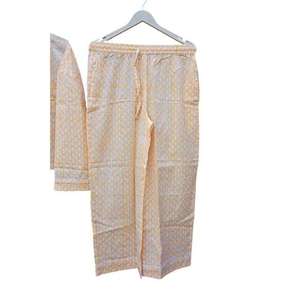 Ensemble de vêtements de nuit en satin élégant pour femmes, pyjama d'été à manches courtes, col en V, imprimé numérique, longueur complète, vêtements de nuit respirants, taille élastique - Product Image 5