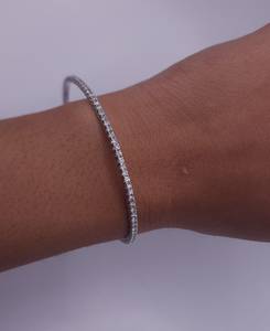 ELVORA GEMS 2 CT Lab Grown Diamond Bangle <b>Bracelet</b> in 18K Gold | IGI Certified Wedding Jewelry for Women - Product Image 2