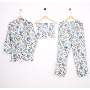 Pyjama en coton pour femme à prix ajustable, qualité supérieure, respirant, vente chaude, léger, entièrement personnalisable - Product Image 5