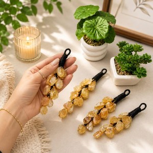 Pendentif de voiture en cristal de citrine naturelle brute pour les acheteurs en gros de pierres précieuses - Product Image 3