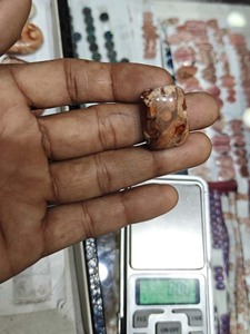 พลอยแจสเปอร์สีน้ำตาลเขียวลายพิมพ์ทำมือ - หินรูปไข่ขัดเงาสำหรับทำเครื่องประดับขายส่ง - Product Image 1