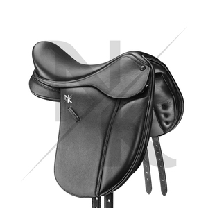 Selle de dressage en cuir naturel souple de qualité supérieure, contact étroit, équipement d'équitation, entraînement, personnalisable, Angleterre - Product Image 3