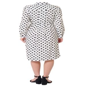Chemisier Tunique Femme Imprimé Pois Entiers Manches Longues Col Rond Coton Coupe Ample Décontractée Grande Taille Idéal Été - Product Image 3