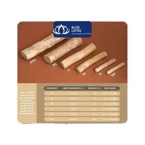 Bâton à mâcher en bois de café de haute qualité pour chiens, durable, aide à occuper et à divertir les animaux de compagnie, Vietnam - Product Image 1