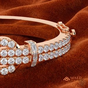 Women Moissanite <b>Bracelet</b> Fine Chain Link <b>Bracelet</b> Rose Gold Fashion Jewelry Bangle Luxury Bridal Anniversary Gift Fine Jewelry - Product Image 3