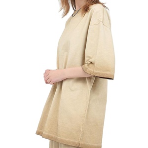 Nouveauté été 100% coton 230% sérigraphie surdimensionné manches courtes T-shirts délavés 2025 - Product Image 3