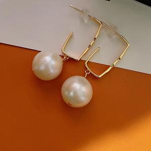 Large 11-12mm Freshwater Pearls with Subtle Imperfections <b>Fine</b> <b>Dangle</b> <b>Earrings</b> - Product Image 4