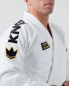 Uniforme Profesional de Artes Marciales Bjj GI Jiu Jitsu Kingz Comp 450 V6 en Blanco, Gi de Jiu Jitsu Brasileño de Alta Resistencia - Product Image 4