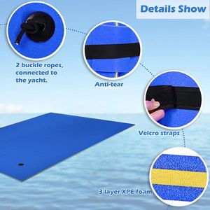 Lettino Galleggiante per Adulti da 18 Piedi Giallo/Blu, Materassino Resistente per Piscina e Divertimento - Product Image 3