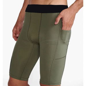 Pantalones Cortos de Compresión para Hombre, Cintura Elástica, Color Sólido, Alta Calidad, Rendimiento, Transpirables, Absorben la Humedad, Deportivos, para Gimnasio y Entrenamiento - Product Image 2
