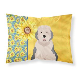 Girasoles de verano Old English Sheepdog Artwork Decorativo Ligero Super Suave Fácil cuidado Funda De Almohada estándar y funda de cojín - Product Image 1