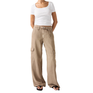 Pantalones Cargo de Mujer de Última Tendencia, Corte Holgado, Sarga de Lyocell, Pierna Ancha, Cintura Alta, Caída Suave, Estilo Urbano Y2K, Personalizados OEM - Product Image 5