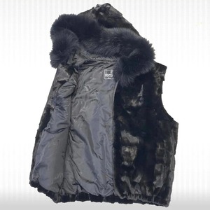 Chaleco de Piel de Oveja Negra para Hombre, Chaleco de Invierno Genuino de Primera Calidad, Chaleco de Piel de Oveja Negra para Hombre - Product Image 2