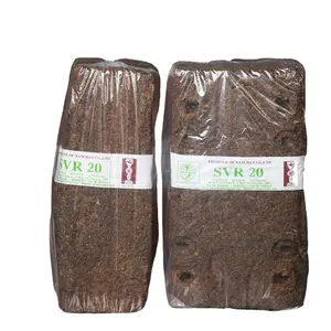 Atacado preço do fabricante vietnã boa resiliência flexível natural durável composto de borracha svr 20 (tsr 20) cor marrom escuro