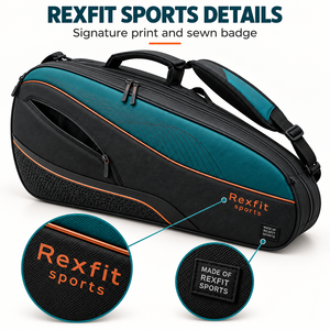 Bolsa personalizada para raqueta de squash con bolsillos con cremallera y asa acolchada cómoda, bolsa deportiva personalizada Rexfit para raqueta. - Product Image 5